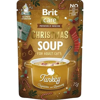 Krmivo pro kočku Brit Care Cat Vánoční krocaní polévka 3 × 75 g