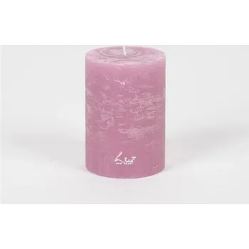 Svíčka Válcová růžová svíčka Variant: Ø7 x V10 cm