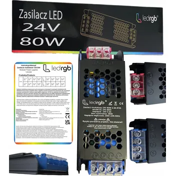 IP kamera Montážní napájecí zdroj 24V 3.3A 80W PREMIUM pro LED modulární AC DC SLIM VÝKONNÝ