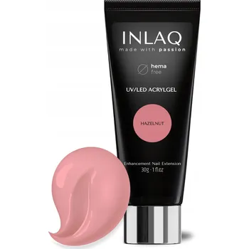 Lak na nehty INLAQ Akrylgel na nehty Hazelnut, stavební akrylgel 30 ml, HEMA Free