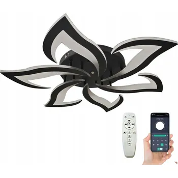 Stropní svítidlo LED LUSTR ČERNÝ MODERNÍ 3000K-6000K DO OBÝVÁKU S DÁLKOVÝ OVLADAČ