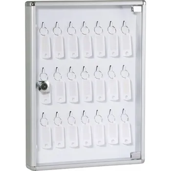 Skříňka na klíč Prosklená skříňka na klíče BTV s 21 háčky