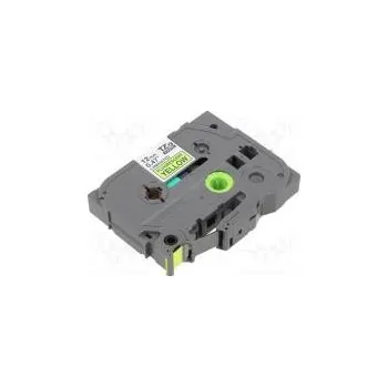 Pásek do tiskárny Páska 12mm 5m žlutá Barva znaku černá laminovaná,s lepidlem