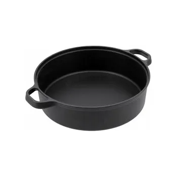 Pánev Grilovací litinová deska Yato kulatý 28 cm