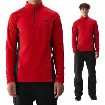 Pánská mikina Mikina fleecová pánská 4F M045 červená L