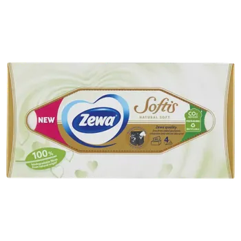 Papírový kapesník Zewa Papírové kapesníčky Softis Natural Soft 4vrstvé 80 ks