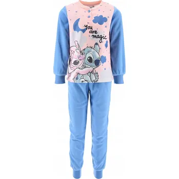 Dámské noční prádlo Pyžamo pro dívku, modré Disney Stitch. Velikost 104 cm.