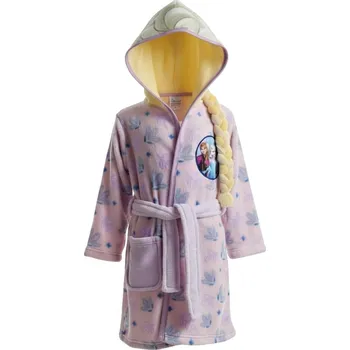 Dívčí župan United Essentials • Dívčí flísový župan s kapucí Ledové království - Elsa s copem 110 / 116