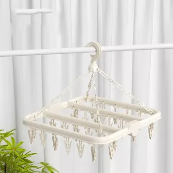 Kolíček na prádlo Sušák na ponožky a spodní prádlo 32 kolíčků béžový (KLK2)