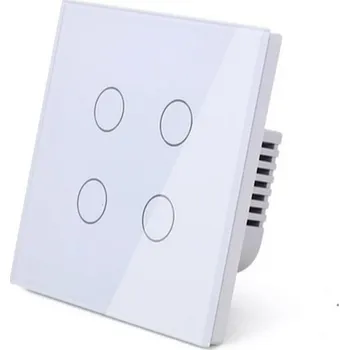 vypínač DOTYKOVÝ SPÍNAČ SVĚTLA 4K ČTYŘNÁSOBNÝ SKLENĚNÝ LED