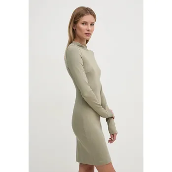 Dámské šaty Šaty Calvin Klein Jeans zelená barva, mini, J20J225074 97X, vel. XS