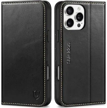 Pouzdro na mobilní telefon Pouzdro SHIELDON pro iPhone 16 Pro Max, ochranné pouzdro [Originální kůže] [Slot na kartu] [Funkce