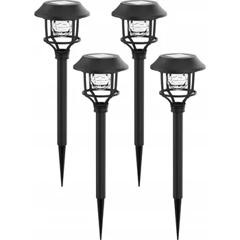 Venkovní osvětlení 4 x SOLÁRNÍ ZAHRADNÍ LAMPA ZAPICHOVACÍ do ZEMĚ DEKORATIVNÍ TRÁVNÍKOVÁ RGB BARVA