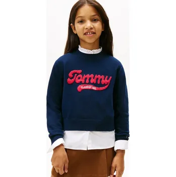 Chlapecká mikina Dětská mikina Tommy Hilfiger tmavomodrá barva, hladká, KG0KG08842 KG0KG08842.9BYA 59X, vel. 152