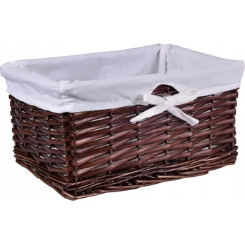 Úložný box KOŠÍK PLETENÝ Z VLÁKEN HNĚDÝ KOŠÍČEK NÁDOBA PRO SKLADOVÁNÍ 30 cm