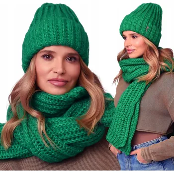 Čepice Alur sada: čepice a šála, univerzální velikost, zelená