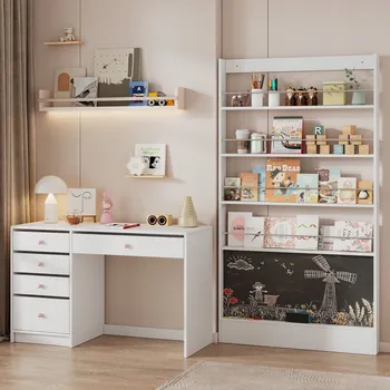 Knihovna Regál, dětská knihovna, 4-patrový úložný regál, 100*10*180 cm