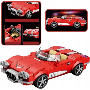 ostatní stavebnice STAVEBNICE TECHNICKÁ STAVEBNICE - POSTAV SI KLASICKÉ ČERVENÉ AUTO KABRIOLET