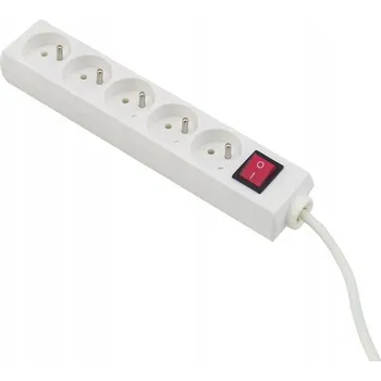 Napájecí kabel Prodlužovací Kabel přívodní kabel Elgotech 1 m 3 ks zásuvky bílý