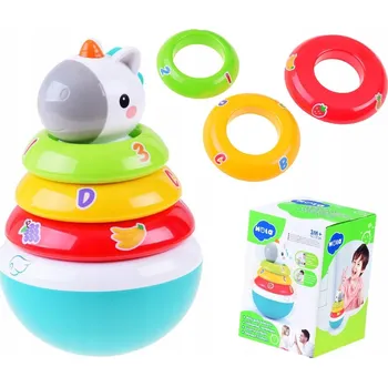 BAREVNÁ PANÁČEK VSTAVÁČEK PYRAMIDA SKLÁDAČKA ZEBRA