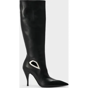 Dámské kozačky Boty OFF WHITE Black 793189 6 (39)