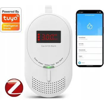 Bezpečnostní detektor Detektor Plynu a čadu 2v1 Detektor oxidu uhelnatého CO Metan Butan TUYA ZIGBEE