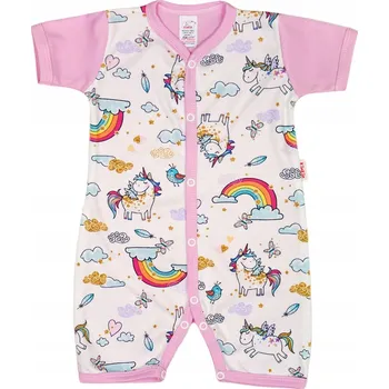 Kojenecký overall OBLEČENÍ OVERAL RUKÁVEM JEDNOROŽEC 62 KLEKLE