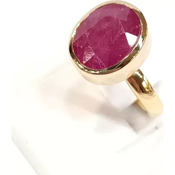 Prsten Stříbrný prsten s rubínem PPE250 56 mm