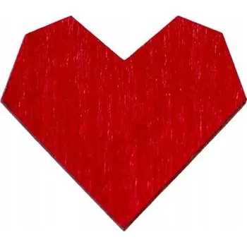 Brož Dřevěná brož Srdce rudé - ruční práce - originál - BeWooden - Valentýn