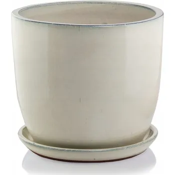 Květináč Béžový keramický Květináč Polnix 20 cm x 23 x 20 cm