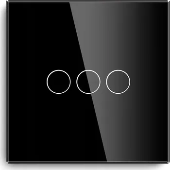 vypínač Trojitý dotykový vypínač Bseed černý BSS0008