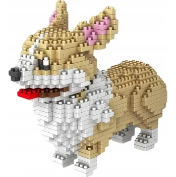 ostatní stavebnice STAVEBNICE SET Model psa Welsh Corgi Pembroke 950 dílků