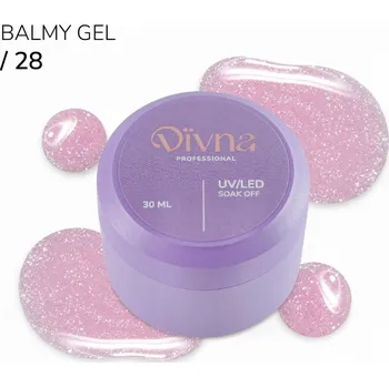 Lak na nehty DIVNA Balmy Gel 28 gel v lahvičce/kelímku s třpytkami 30 ml na nehty