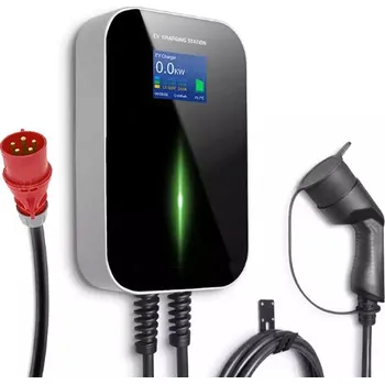 Nabíjecí stanice pro elektromobil BESen Wallbox nabíječka 22 kW, kabel 6 m, červená CEE 32A