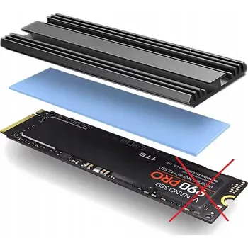 Příslušenství pro datový nosič Hliníkový pasivní chladič pro SSD disk 2280, chlazení M.2 NVMe, 5 mm