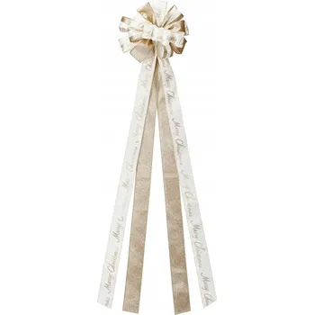 Vánoční dekorace VÁNOČNÍ Mašle velká ozdobná mašlička ozdobný hrot vršek vánočního stromečku