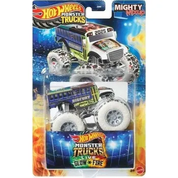 autíčko HOT WHEELS MONSTER TRUCK LIVE GLOV & FIRE vozidlo MIGHTY MIXUP JCH47