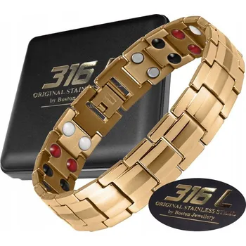 Náramek ZLATÝ ZDRAVOTNÍ PÁNSKÝ MAGNETICKÝ NÁRAMEK 15MM