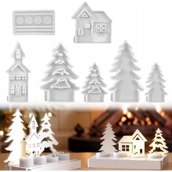 Forma na pečení Forma NA PRYSKYŘICI DOMEČEK SVÍCEN PRO ODLÉVÁNÍ SILIKONOVÉ FORMY