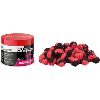 Boilies MatchPRO NÁSTRAHA 3D WORMS WAFTERS DUO HALIBUT 12 mm 20 g