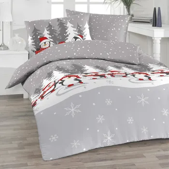 Povlečení Ložnice21 Flanelové povlečení Basas Silber 140 x 200 cm zip