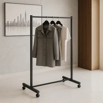 Věšák Interex design Šatníkový stojan STAND / Černá matná