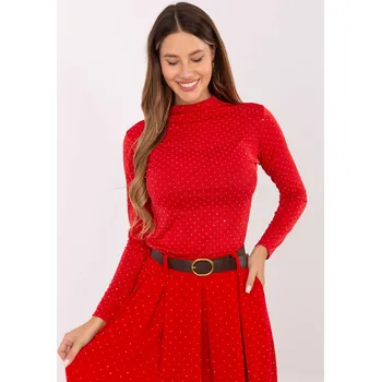 Dámská halenka Elegantní blůza se stojáčkem Rue Paris červená EU velikost: Univerzální