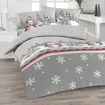 Povlečení Flanelové povlečení Cesa Grau 70x90 + 140x200 cm