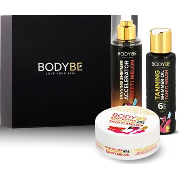 Přípravek na opalování BODYBE SUN CARE TAHITI MELON SET - Dárková sada pro intenzivní opálení