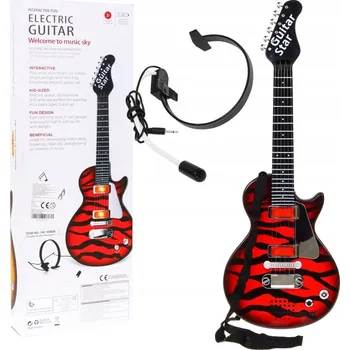 Hudební nástroj pro děti RKToys Elektronická kytara červená