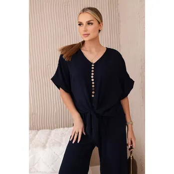 Kesi Włoski Souprava halenky a kalhot, tmavě modrá Kesi Włoski černá 3240175