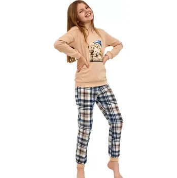 Dívčí pyžamo Dívčí pyžamo Young Bears sv.káva velikost 158/164