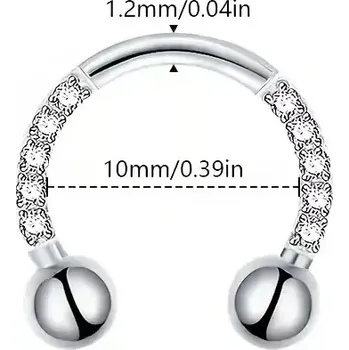 Piercing Titanová podkova se zirkonovými krystaly – G23 - SENLANSPPO06 InfinityPierce.cz (Titanový piercing ve tvaru podkovy se zirkony G23 - SENLANSPPO06)