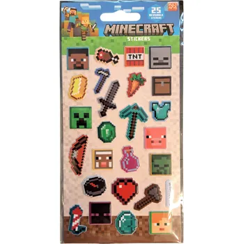 samolepka Sada pěnových samolepek Minecraft 25ks Pyramid International